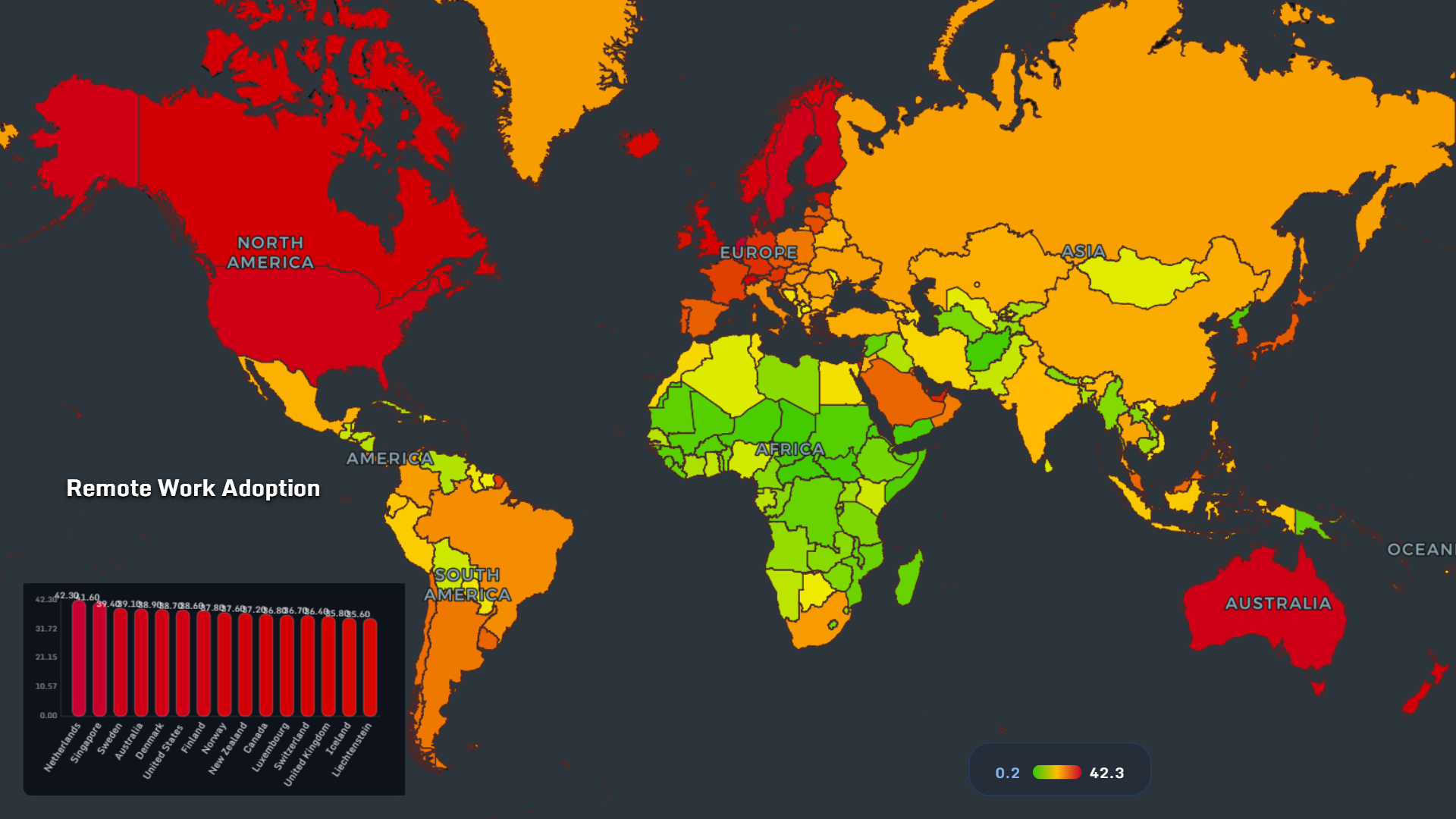 Remote work adoption map
